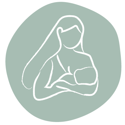 Icon with a breastfeeding woman.
